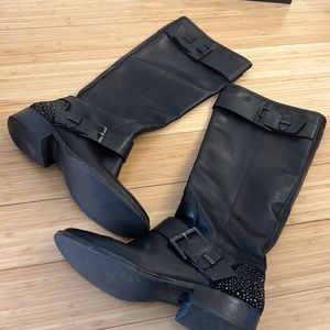 Brian Atwood black knee high boots | size: 9